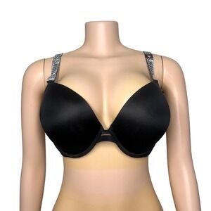 Victoria's Secret Very Sexy Push Up Bra Size 38DD Black NWT‎